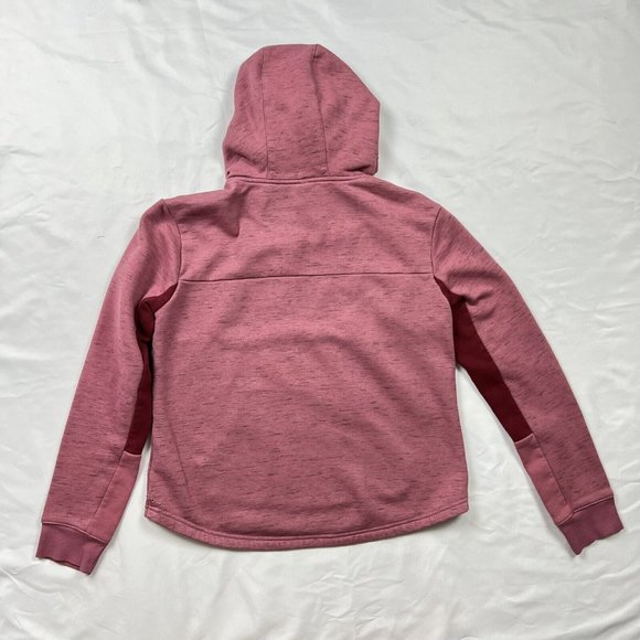 Adidas Sweater Women Small Pink Maroon White Hoodie Sweatshirt Ladies Small - Picture 5 of 7